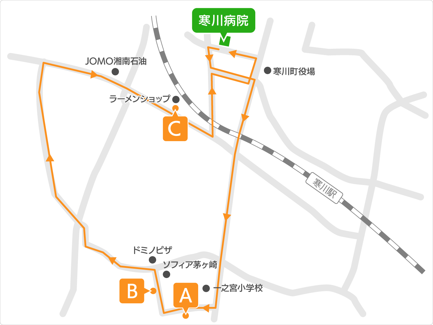 ソフィア茅ヶ崎方面　巡回バスコース