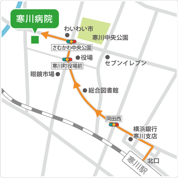 徒歩コース　寒川駅より